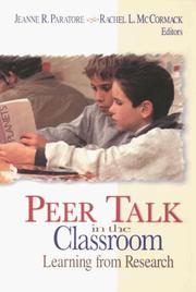 Cover of: Peer talk in the classroom: learning from research