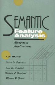 Cover of: Semantic Feature Analysis: Classroom Applications (Reading Aids Series)