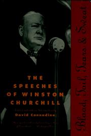Cover of: Blood, toil, tears, and sweat: the speeches of Winston Churchill