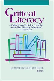 Cover of: Critical Literacy: A Collection of Articles from the Australian Literacy Educators' Association