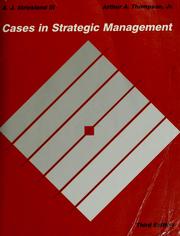Cover of: Cases in strategic management by Alonzo J. Strickland