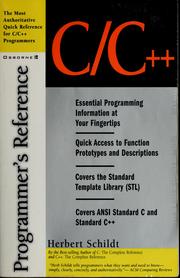 Cover of: C/C++ programmerʼs reference by Herbert Schildt