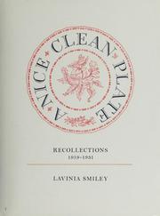 Cover of: A  nice clean plate by Lavinia Smiley