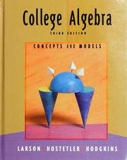 Cover of: College algebra by Larson, Ron