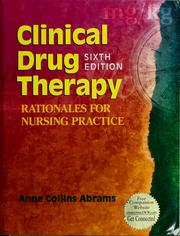 Cover of: Clinical drug therapy: rationales for nursing practice