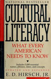 Cover of: Cultural literacy by E. D. Hirsch