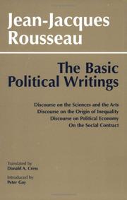 Cover of: Basic political writings by Jean-Jacques Rousseau