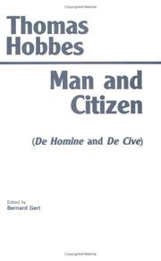Cover of: Man and citizen by Thomas Hobbes