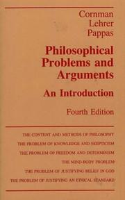 Cover of: Philosophical Problems and Arguments by James W. Cornman, Keith Lehrer, George Sotiros Pappas