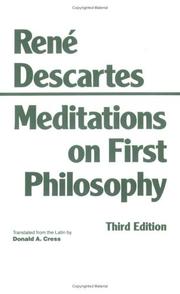 Cover of: Meditations on first philosophy by René Descartes