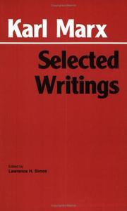 Cover of: Selected writings by Karl Marx