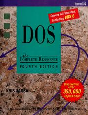 Cover of: DOS, the complete reference