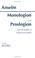 Cover of: Monologion and Proslogion With the Replies of Gaunilo and Anselm