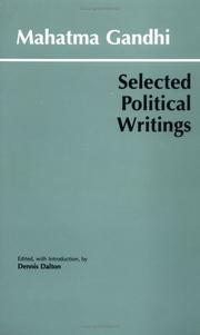 Cover of: Mahatma Gandhi: selected political writings