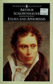 Cover of: Essays and aphorisms