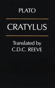 Cover of: Cratylus by Πλάτων