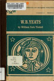 Cover of: W. B. Yeats.
