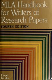 mla handbook writers of research papers