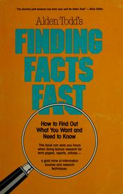 Cover of: Finding facts fast by A. L. Todd