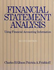 Cover of: Financial statement analysis by Charles H. Gibson