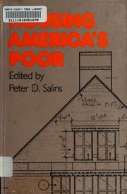 Cover of: Housing America's poor by edited by Peter D. Salins.