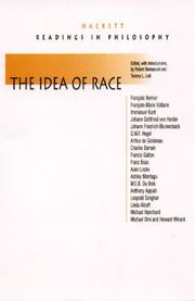 Cover of: The Idea of Race (Hackett Publishing Co.)