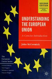 Cover of: Understanding the European Union by McCormick, John