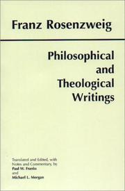 Cover of: Philosophical and Theological Writings by Franz Rosenzweig