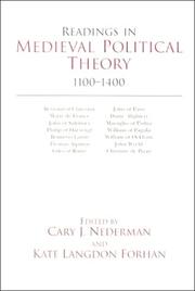 Cover of: Readings in Medieval Political Theory by 