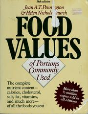 Cover of: Food values of portions commonly used