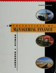 Cover of: Foundations of managerial finance