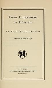 Cover of: From Copernicus to Einstein. by Hans Reichenbach