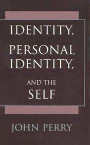 Cover of: Identity, Personal Identity, and the Self by John Perry