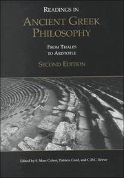 Cover of: Readings in Ancient Greek Philosophy: From Thales to Aristotle