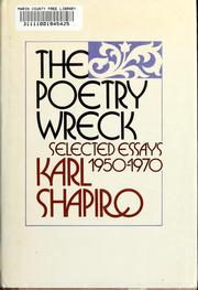 Cover of: The  poetry wreck: selected essays, 1950-1970