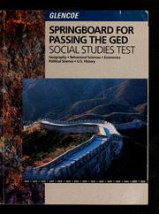 Cover of: Glencoe springboard for passing the GED social studies test