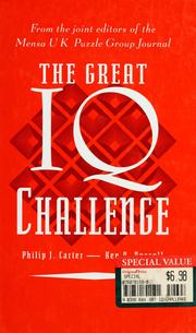 Cover of: The great IQ challenge by Philip J. Carter