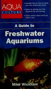 Cover of: A  guide to freshwater aquariums