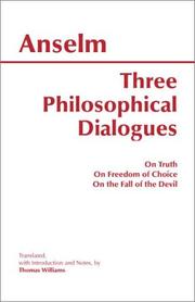 Cover of: Three Philosophical Dialogues by Anselm