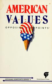 Cover of: American values by David L. Bender, editor.