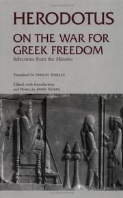 Cover of: On the War for Greek Freedom: Selections from the Histories