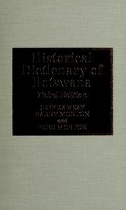 Cover of: Historical dictionary of Botswana by Jeff Ramsay