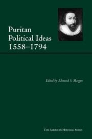 Cover of: Puritan Political Ideas by Edmund Sears Morgan, Edmund Sears Morgan