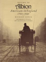 Cover of: Return to Albion: Americans in England, 1760-1940
