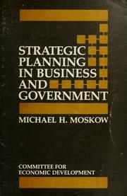 Cover of: Strategic planning in business and government