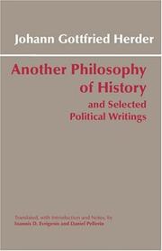 Cover of: Another Philosophy of History and Selected Political Writings