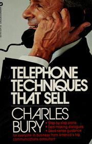 Cover of: Telephone techniques that sell by Charles Bury