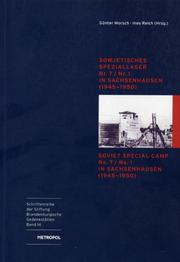 Cover of: Sowjetisches Speziallager Nr. 7, Nr. 1 in Sachsenhausen (1945-1950) by Günter Morsch, Ines Reich (Hrsg.)