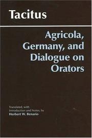 Cover of: Agricola, Germany, and Dialogue on Orators by Herbert W. Benario