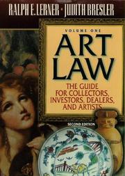 Cover of: Art Law by Ralph E. Lerner, Judith Bresler